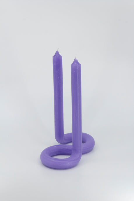 Twist candle round Lavender