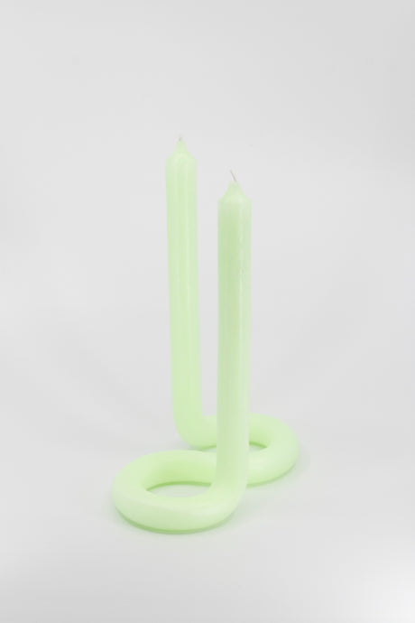 Twist candle round Mint